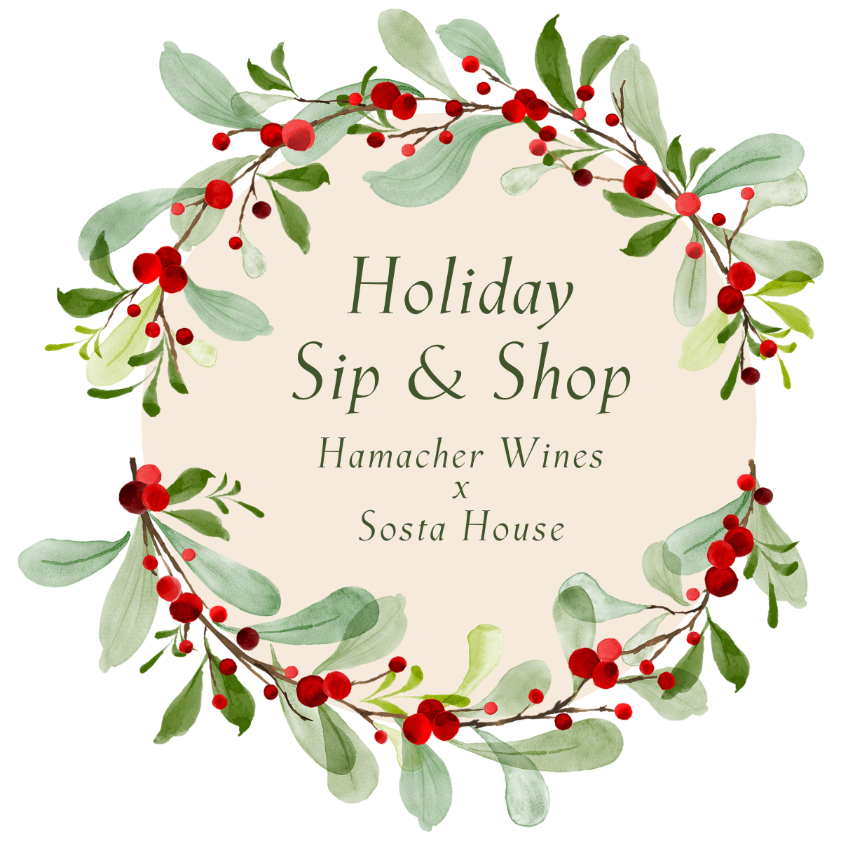 Hamacher Wines Holiday Sip & Shop